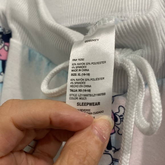 Disney Mickey Mouse All Over Print Long Sleeve Pajama Sleep/ Lounge Set | XL - Picture 14 of 15